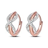 MULA S925 Pendientes de Aros de Plata Esterlina para Mujer Niña Mariposa Estrella Luna Trendy Cute Earrings 5A Cubic Circonia