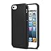 iPhone 5/5s Case, Simple Style iPhone SE Case, Shock-Absorption Bumper, Anti-Scratch, Resist oil and Easy to Clean, TPU Protection Cover-(Black)