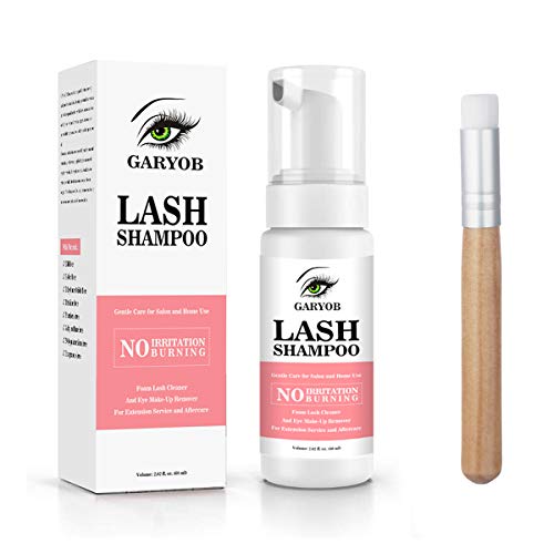 Preisvergleich Produktbild GARYOB Wimpernverlängerung Shampoo, Wimpernschaum Cleanser, weiches kraftvolles Augenlid-Waschschaum Wimpernverlängerung Lash Shampoo Tool 60ml