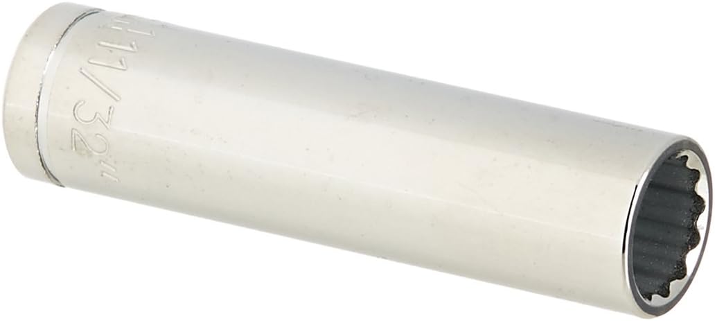 Williams 30411 1/4-Inch Drive Deep 12-Point Socket, 11/32-Inch