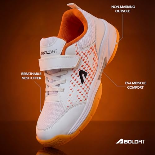 Image of Boldfit Badminton Shoes for Boys & Girls Unisex Boy Shoes for Shuttle Shoes for Girls Shoes for Kids Non Marking Kids Shoes for Match Sports Shoes for Kids Boys & Girl Shoes for Badminton