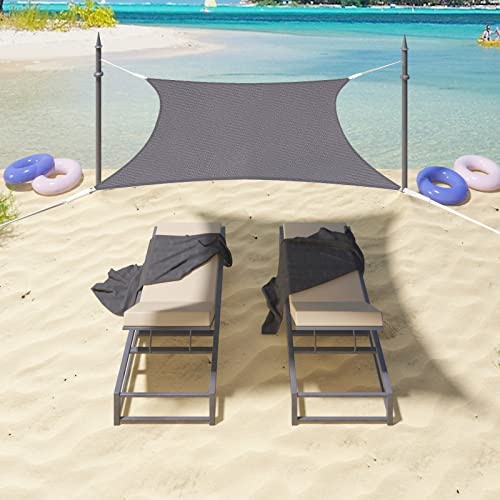 Voile d'ombrage polyester imperméable gris avec protection UV extérieure