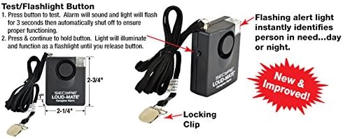 Miniatura 3 de Loud-Mate - Silla con cordón de 120 dB, silla de ruedas, alarma de cama para adultos mayores, alarmas de silla y prevención de caídas para pacientes