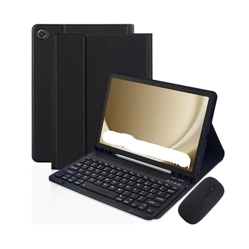 Funda de cuero con teclado retroiluminado y ratón para Samsung Galaxy Tab A8 de 10.5 pulgadas