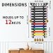 ESSENTURA 12 Belt Karate Belt Display Rack, Bamboo, Themed Stickers, Medal Hangers - Taekwondo Belt Display, Jiu Jitsu, BJJ, Martial Arts