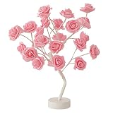 Ervic LáMpara De Mesa LED Con BateríA USB, áRbol De BonsáI, Luces Nocturnas, Guirnalda, DecoracióN, Luces Del DíA De San ValentíN D