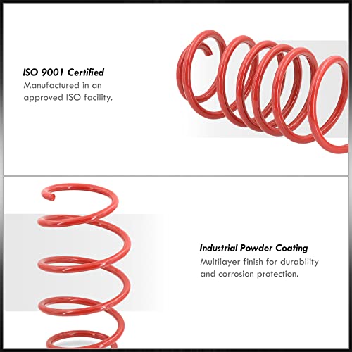 AJP Distributors 1.3" Front & 1.4" Rear Suspension Drop Height Performance Handling Sport Coil Lowering Springs Kit Red Compatible/Replacement For Accord TSX 2008 2009 2010 2011 2012 08 09 10 11 12 - Image 5