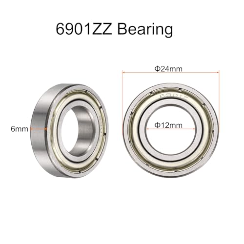 Rodamientos 6901ZZ de 12x24x6 mm en acero al cromo P6 para motores y maquetas pack de 10 2