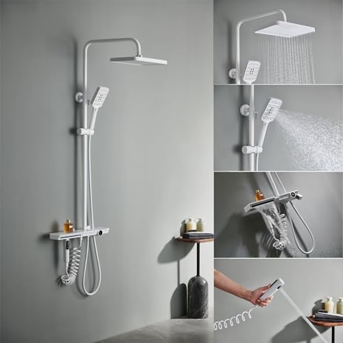 Ensemble de mitigeur de douche carré au design architectural épuré - 8