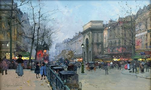 Toile Eugene Galien Laloue Porte Saint Denis affiche paysage 60x90cm