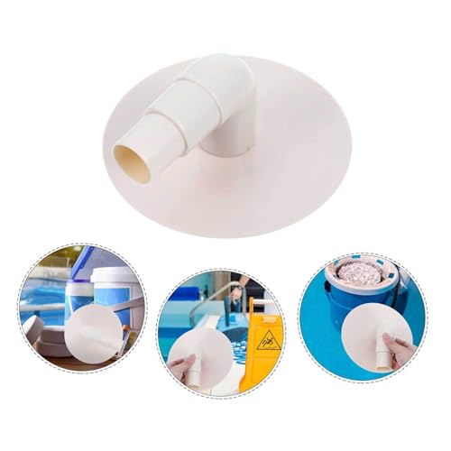 Miniatura 9 de Bazeitflow Adaptador Placa De Vacío Para Skimmer De Piscina Base En Pvc Compatible Mangueras De Aspiración Para Piscinas Elevadas Accesorio De Reemplazo Blanco