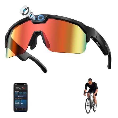 Image of GenXenon AI Cycling Camera Glasses with 8MP, 4K Video Smart Sunglasses
