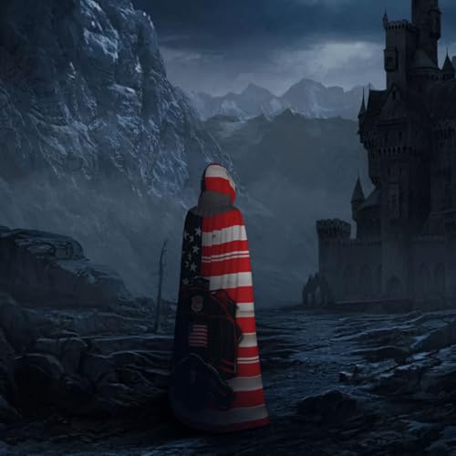Cape à capuche drapeau américain pour vos festivals et soirées fraîches - 7