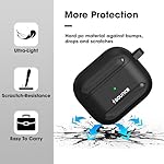 Sounce-Compatible-with-AirPods-Case-Clear-Shockproof-AirPods-TPU-Protective-Cover-with-Keychain-Front-LED-Visible-Supports-Wireless-Charging