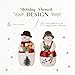 Christmas Tree Figural 2 Piece Mr. and Mrs. Snowman Salt and Pepper Set
