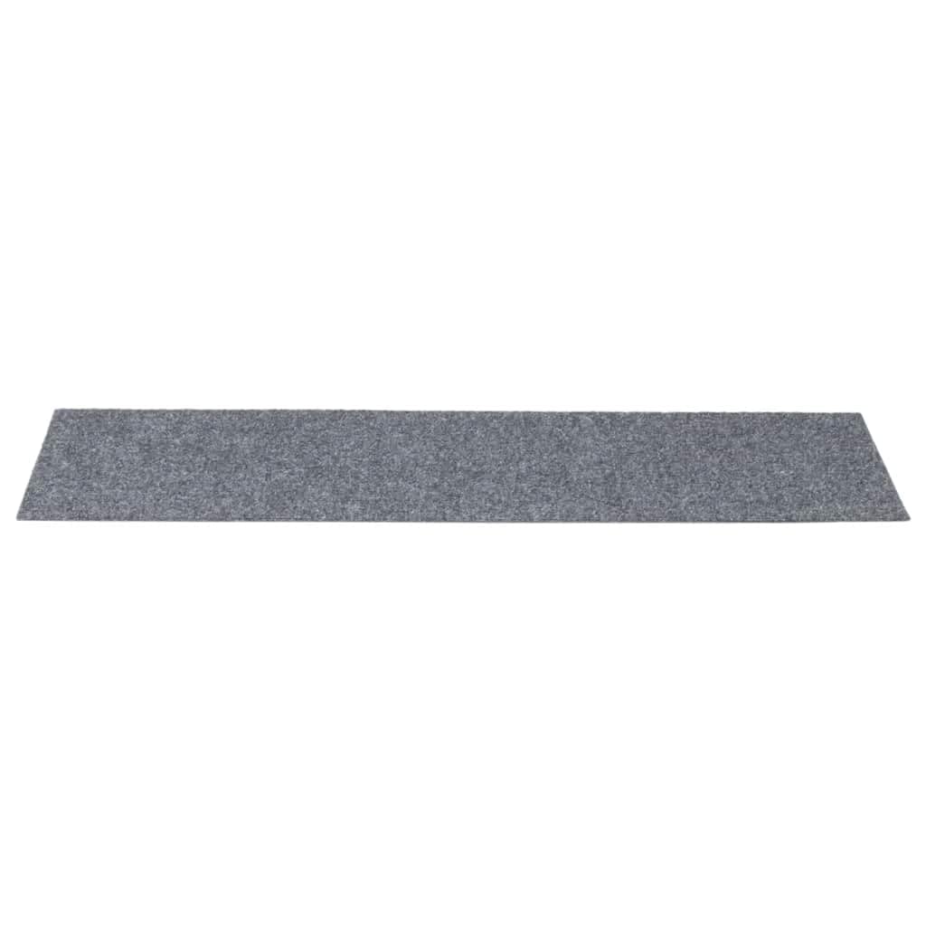 Samoprzylepne maty na schody, 30 sztuk, 76 x 20 cm, jasnoszare, prostokątne, z polipropylenu, na schody drewniane, ochraniacze na schody, antypoślizgowe i nadające się do prania w