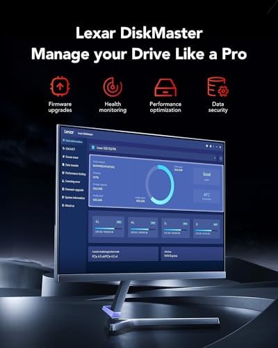 Lexar ARES 512GB SSD, M.2 2280 PCIe Gen4x4 1.4 Internal NVMe SSD, Up to 7,200MB/s Read, Internal Solid State Drive for PS5, PC, Laptop, Gamers, Creators, Professionals — view 6