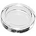 Amlong Crystal Round Crystal Ashtray for Cigarettes or Cigars with Gift Box