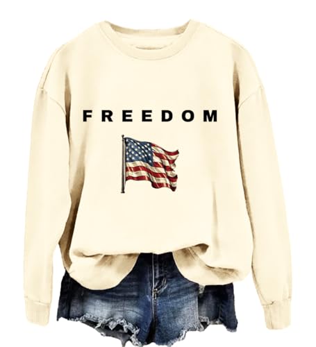 Freedom Sweatshirt That Says Freedom American Long Sleeve Shirt