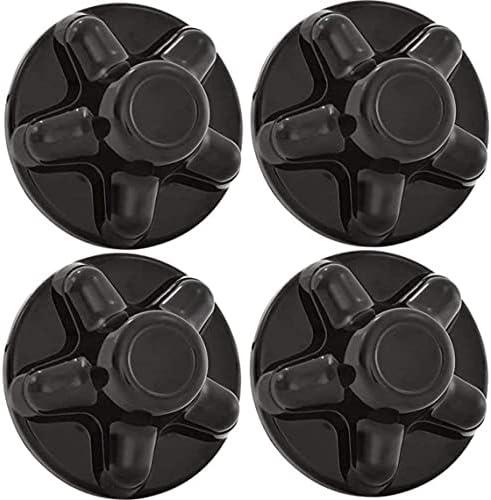 Set of 4 - Phoenix QT545BHS-x4, ABS Black HUB Cover, HUB Cap FITS Trailer Wheels with Five, 13/16" Lug Nuts on 4.5 INCH Bolt Pattern