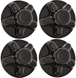 Set of 4 - Phoenix QT545BHS-x4, ABS Black HUB Cover, HUB Cap FITS Trailer Wheels with Five, 13/16" L