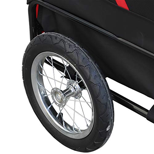 image for Aosom Elite-Jr 2-in-1 Dog Pet Bicycle Trailer/Jogging Stroller with 36