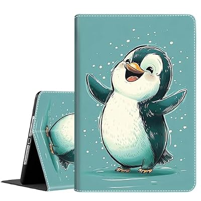 Case for Samsung Galaxy Tab S10 Ultra 2024/S9 Ultra 2023 14.6-Inch, SM-X920/X926B/X910/X916B Tablet, Durable Shockproof Protective Cover, Cute Penguin Happy