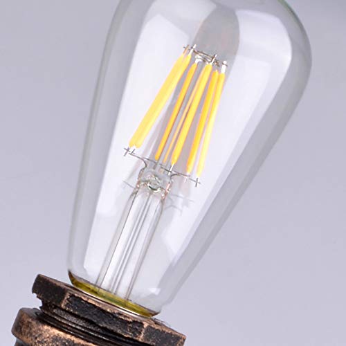Lámpara creativa de hierro retro con 1 fuente de luz para decoración interior 6