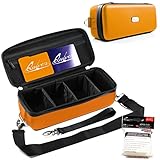 Orange Bolt Card Carrying Case - Playing Card Case Deck Box holder, Compatible with Pokemon TCG, MTG