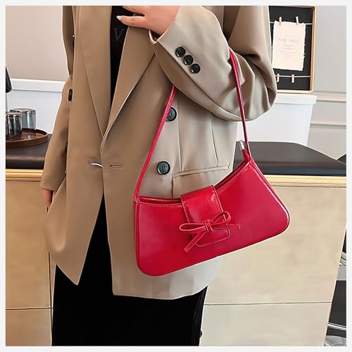 Shoulder Bag for Women, Black Y2k Trendy Purse Women's Crossbody Handbags With 2 Removable Strap4