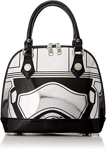Loungefly Captain Phasma Silver Metallic Embossed Dome Top Handle Bag