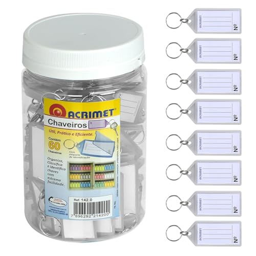 Acrimet Plastic Key Tag with Metal Ring and Label Window