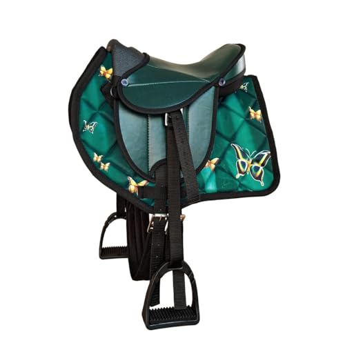 German Riding Shetty Sattelset Little Colour Star Butterfly - idealer Holzpferd Sattel