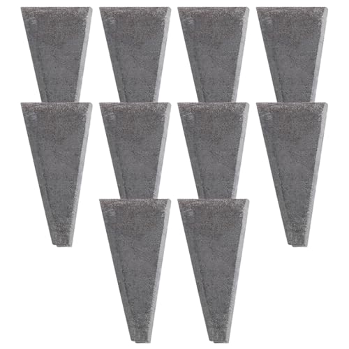 Gadpiparty Lot de 10 Coins Métalliques Triangulaires Taille S pour Fixation de Manches de Hache Accessoires de Réparation Robustes en Acier Carbone Outil Pratique pour Menuiserie et