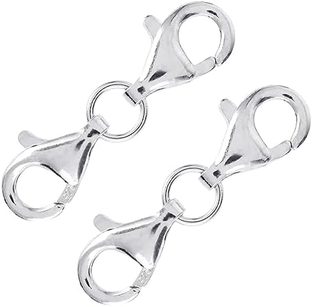 KEQAR 8 Stück Karabinerverschlüsse Edelstahl | Doppelte Öffnung Für Schmuck | Halsketten & Armband Verbinder