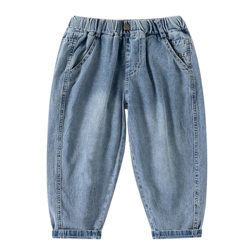 Boys Casual Elastic Waist Denim Pants for Children Perfect for Everyday Wear School Outdoor Activities