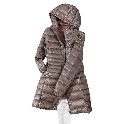 Parka Manteau Long en Duvet de Canard Blanc Épais et Chaud pour Femme