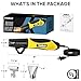 ROMECH 350W Heat Gun with 2 Nozzles, Dual Temp Heat Gun 400°F-660°F, Fast Heat Hot Air Gun with Overload Protection for DIY Craft Embossing Shrink Wrapping (Yellow)