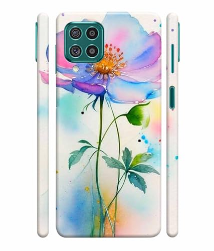 Image of Printed Hard Back Case Cover & Compatible for Samsung Galaxy F62 / Samsung Galaxy M62 | Rose Painting Art (Multicolor) - D1204
