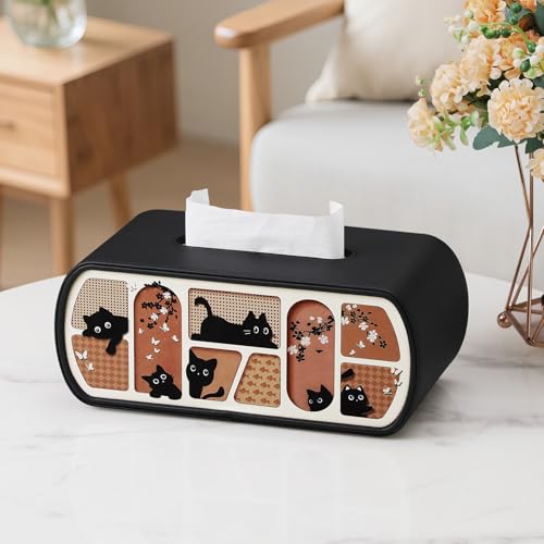 MEIBOOCH Cat-Themed Tissue Box Cover Rectangle, Fits 120/160 Count Boxes by MEIBOOCH - Used condition - Image 2