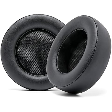 WC Upgraded Replacement Earpads for Corsair Virtuoso Gaming Headset Made by Wicked Cushions | Improved Durability, Thickness, Softer Leather, and Sound Isolation | Black Cover