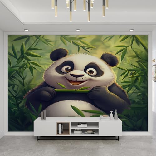 Impression HD de prestige pour ce decor mural panda geometrique