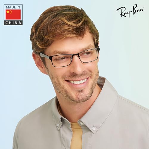 Image of Ray-Ban RB6238 Rectangle Shape Metal Eyeglasses with Official Eyewear Kit