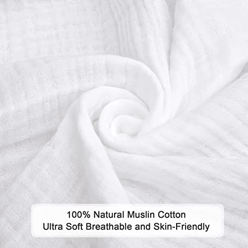 Phf 100% Cotton Muslin Blanket King Size 108" X 90", Lightweight And Breathable Blanket For Summer, Ultra Soft Blanket Layer For Couch Bed Sofa, Elegant Home Decoration White #TOP4