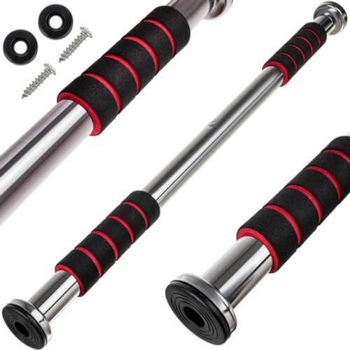Barra Fixa De Porta Musculação Crossfit Pull-up Chin-up Tríceps - Aço Com Espuma De Proteção Treino