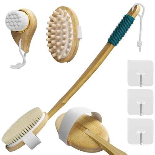 Readaeer Bamboo Brush with 3 Heads