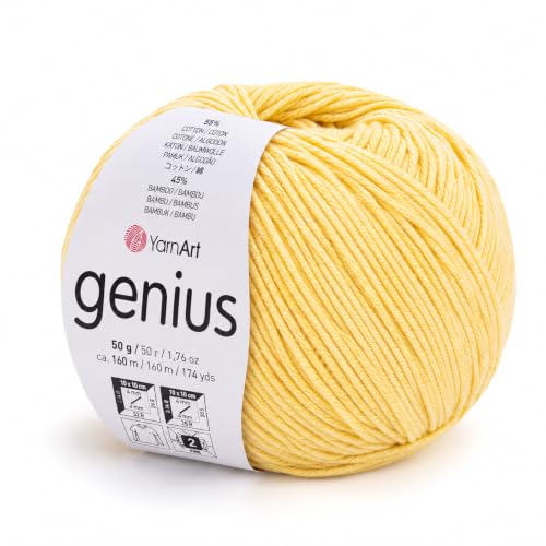 Image of YarnArt Genius Soft Cotton Blend Yarn, 1 Pack (1.76 oz / 174 Yds)