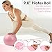 16 PCS Pink Pilates Ring and Ball Set for Women with 15