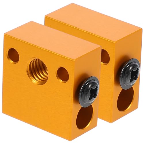 Gatuida 2pcs Printer Hot End Aluminum Heater Block Extruder Heating Block for Printer Parts