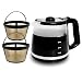 12 CUP Replacement Coffee Pot and 2-Pack Gold Reuseable Coffee Basket Filter for Mr Coffee Cofee Maker